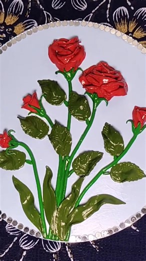 Beautiful Rose flower ll Russian art # DIY #Clay Art #home decor