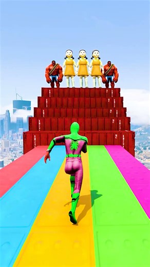 GTA 5 Epic Water Ragdolls | Spider-Man Jumps / Fails ep.16647 #shorts