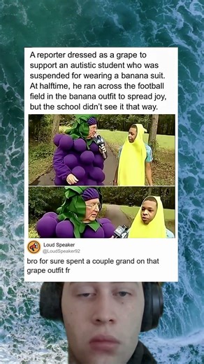 Reporter In Grape Suit Defends Suspended Banana Student