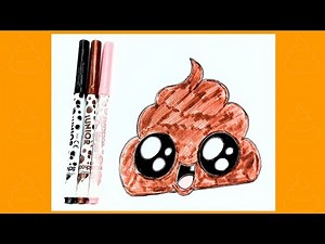 How to draw a cute poop #tinyartist #drawing #video
