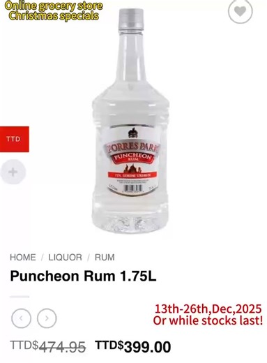 🎄 Christmas specials🎄 Online Grocery👇 Website: grocery.rttmall.com Payment: Online Delivery: · Arrives within 24 hours after payment. · Delivery fee: 50TTD. Free delivery on orders over 500TTD (Trinidad only). · Same-day delivery in San Fernando for orders placed by 3:00 PM. | rttmall.com