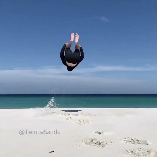 Backflip, backwards roll, break neck, relax in the beach 😂