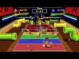 Mario Power Tennis: Coin Collectors 4 player Netplay 60fps