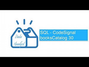 SQL - CodeSignal booksCatalog 30