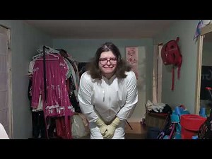 White PVC u Like suit with double hood test