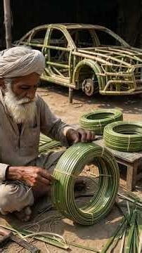 Bamboo craftsman ने Audi को नया रूप दे दिया, देखते रहो 🌿 #viral #handcraft #shorts