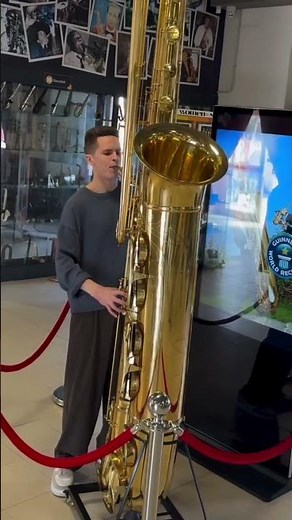 Wow! The biggest saxophone in the world 🎷 #saxophonists #saxophone #jazzmusic #jazz