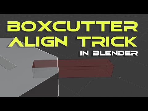 BOXCUTTER secret alignment tool - Blender tutorial