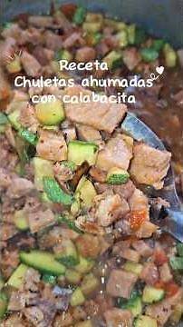 Receta Chuletas ahumadas con calabacitas #asmr #cocina #sencillamente #receta #cocinafacil
