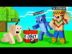 ¡CUIDAMOS UN BEBÉ en MINECRAFT con FLEXVEGA! 😂