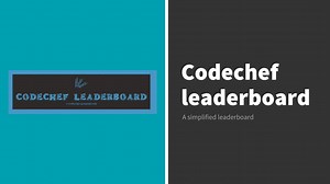 Codechef leaderboard - A simplified leaderboard