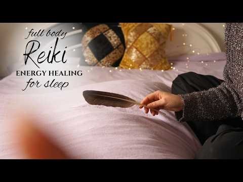 Full Body Reiki ~ Energy Healing for Sleep | Hand Movements, Ocean Weave Sounds (No Talking)