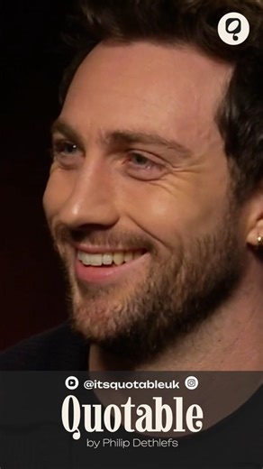 Aaron Taylor-Johnson laughing when asked about his physique