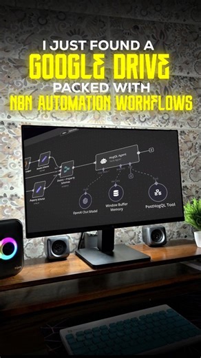 Alex Snippet | Coding on Instagram: "This googe drive packed with n8n automation workflows 💻 In this video, I'll provide you free ai automations worth $10,000, and I'm giving away these n8n automations for free. You don't need any coding knowledge to use these workflows. You will also get tutorials with these automations. This will be very helpful for coder, programmers or web developer. Bussiness and shops also use these automations. #n8n #n8nautomation #automationtool #aiagents #aitools #auto