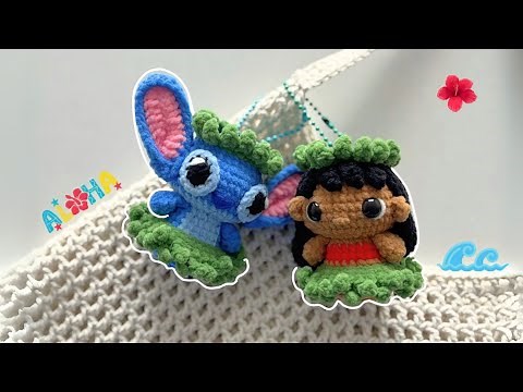 ✨ EASIEST & QUICKEST Stitch & Lilo Inspired Crochet Keychain Tutorial | EXTREMELY CUTE PAIR! ✨