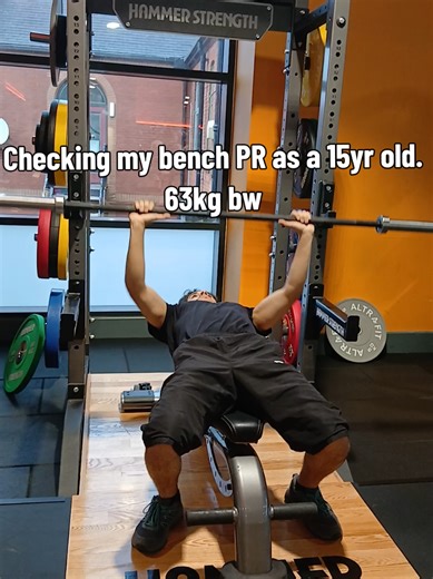 Bench Press Personal Record at 15 Years Old