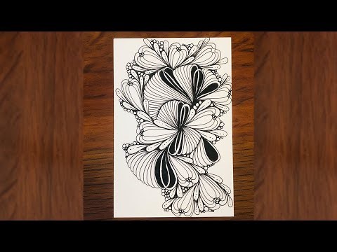🎨 Simple Stress-Relief Creative Line Doodle Process 🌸 || Perfect for Beginners
