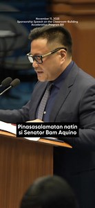 “Pinapasalamatan natin si Sen. Bam Aquino for championing the bill that seeks to address the glaring shortage of classrooms in the country. You have our full and unwavering support in ensuring that this vital legislative measure is passed into a law as soon as possible.” *** Maraming salamat, Sen. JV Ejercito sa iyong buong suporta at paniniwala sa SBN 1482 o ang Classroom-Building Acceleration Program Act. 🙏 Malaking bagay ang iyong suporta para mapabilis ang pagpapatayo ng mga silid-aralan pa