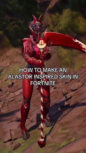 HOW TO MAKE AN ALASTOR SKIN IN FORTNITE #gaming #gamer #tiktokgaming #hazbinhotel #fortnite #emote #skin #alastor #alastorhazbinhotel