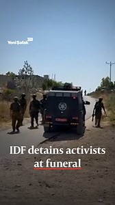 127K views · 8.1K reactions | Israeli forces raided the funeral procession of Odeh Hathalin, a Palestinian activist killed by an illegal Israeli settler in Hebron, located in the occupied West Bank. During the intervention, two foreign activists attending the funeral were detained by Israeli authorities. Odeh Hathalin had contributed to the Oscar-winning documentary No Other Land. | Yeni Şafak | Facebook