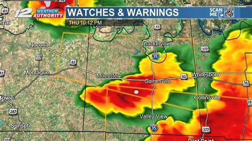 Severe Thunderstorm Warning...Monitor News 12 and your KXII Weather Authority app for updates. | KXII-TV