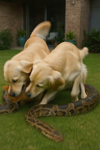 Shocking! A split second before danger: Cat frozen as python attacks#trap #cat #shorts #memes