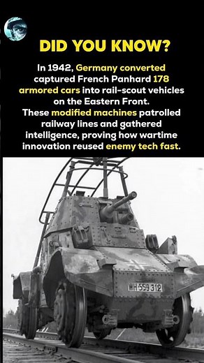How Germany Turned Captured French Armored Cars Into Rail Scouts in WWII #shorts