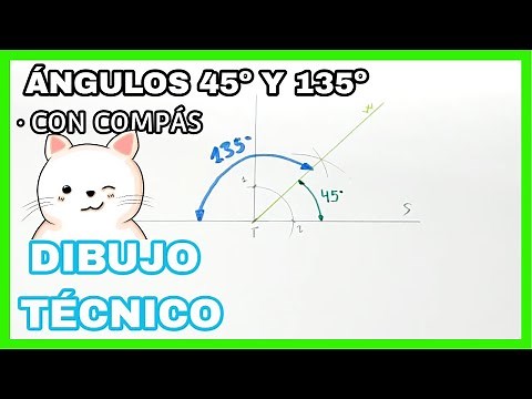 DRAWING ANGLES - draw angles📐 of 45° and 135° //with a compass//🤓