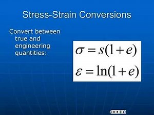 Mechanisms of Deformation & True Stress-Strain