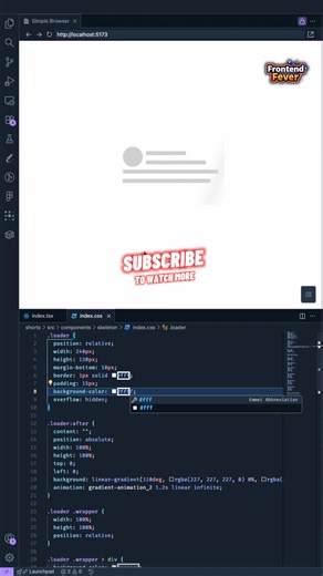 ✨ Skeleton Loading Effect — Smooth Modern UI Design #shorts #htmlcss #reactjs #skeleton