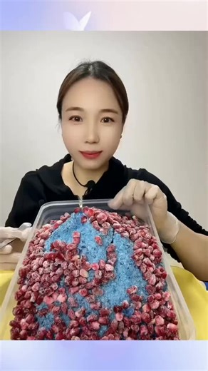 5 blue-violet colored ice eating asmr #iceeatingasmr