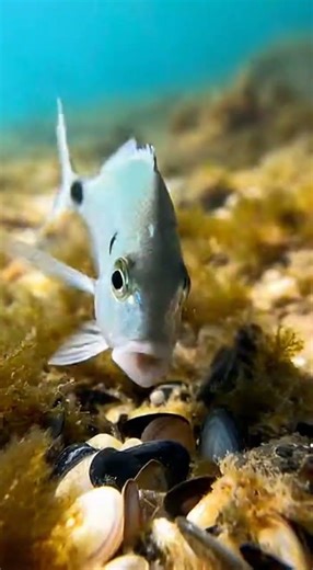 showing the full life cycle of the gilt head bream Orata, Sparus aurat #marinelife #fish #reeflife