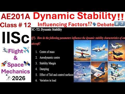 E504: Dynamic Stability:🏫IISc🎓🛩️Flight✈️&🚀Space🛰️Mech🔭:CM-AC-SM-damping-tails-loads-control surfaces