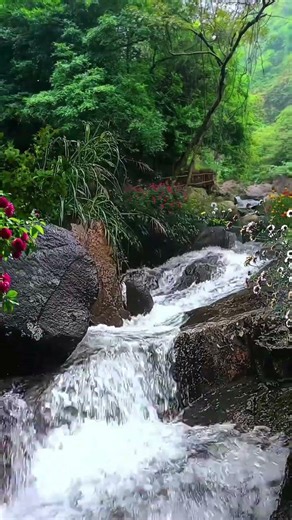 Natural landscape pictures, healed by mountain streams, waterfalls, the Wizard of Oz, picturesque