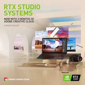 'Tis the Season to Create. Get Adobe Creative Cloud free with a qualifying NVIDIA Studio laptop or desktop purchase. | NVIDIA Studio