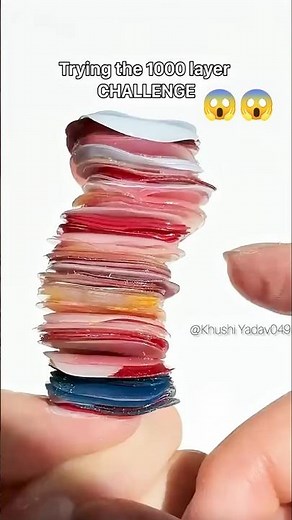 Challenge: 1000 layers of nail art?? Trying the 1000 layer challenge!! 😱 #nailart