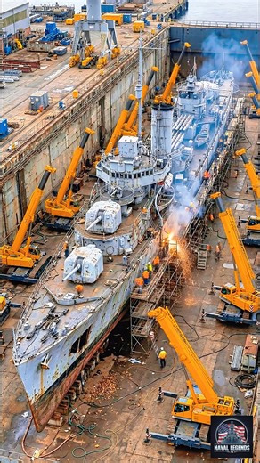You won’t believe the ending, from abandoned in drydock to rebirth 😳🔥🇺🇸 #SomersClass #USNavyDestroyer #usnavy #restoration #transformation #beforeafter #timelapse | Naval Legends