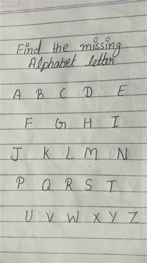 find the missing alphabet letter