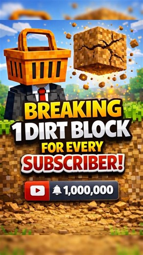 Every Subscriber = I Break 1 Dirt Block… 😳⛏️