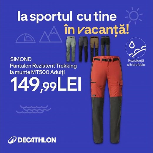 Decathlon MT500 Pants | Waterproof trekking and hiking pants for adults