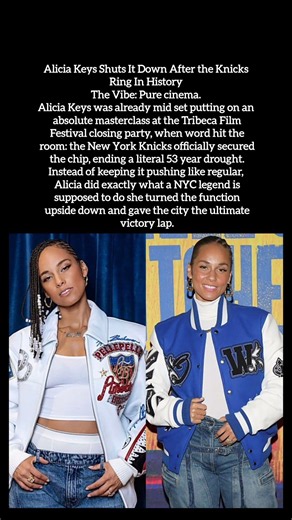 Alicia Keys SHUTS DOWN Tribeca After Knicks Win The Chip! 🏆🗽#aliciakeys #shorts