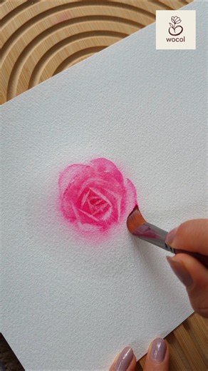 Easy Rose painting in watercolors / watercolor techniques #wocol #floralartist #123watercolorflowers