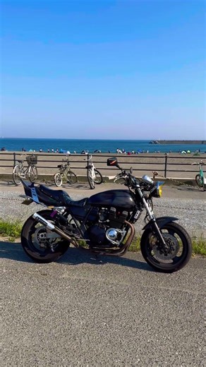 #bikelife #yamaha #xjr #江ノ島 #ビーチ #fyp #fypシ