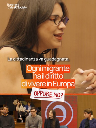 La cittadinanza italiana va “guadagnata”. Oppure no? Nel primo episodio di Basement Café Society, il nuovo format di Basement Café by Lavazza, otto dibattenti - moderati da Raffaele Giuliani - si confrontano su uno dei temi più divisivi della società contemporanea: chi può ottenere la cittadinanza e a quali condizioni. Per capire se servano più libertà o più regole. Fuori ora il primo episodio! #BasementCafeSociety #BasementCafeByLavazza @ascanio_carola @Aisha Sarah⋆⭒˚｡⋆❀˖°ᵕ̈♡︎☾ @raffagiulians