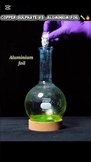 Insane Reaction: Copper Sulphate vs. Aluminium Foil! 🔥🧪 | Science Experiment
