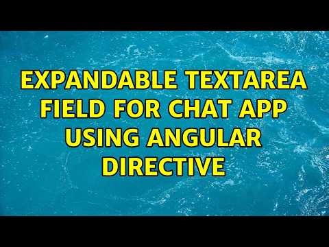 Expandable textarea field for chat app using angular directive