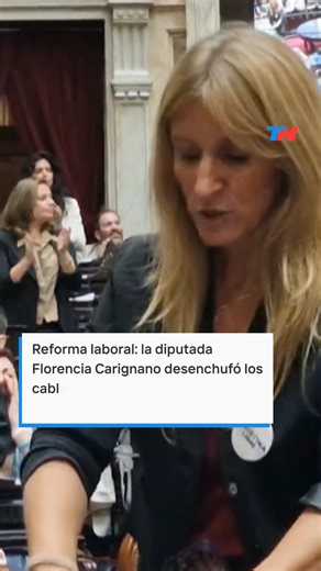 En una sesión caliente, la diputada de Unión por la Patria por Santa Fe, sacó los cables del escritorio de los taquígrafos, disconforme con la explicación de otro espacio. | TN Todo Noticias