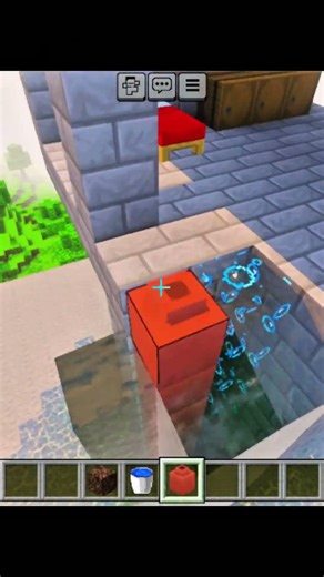 Minecraft Invisible Ladder 😱 #minecraft #shorts #viral #mcpe #bedrock