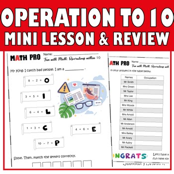 Mixed Addition and Subtraction to 10 Practice and Morning Activities