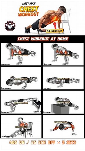 No Equipment Chest Workout 💥 Build Bigger Chest at Home | Push Up Workout